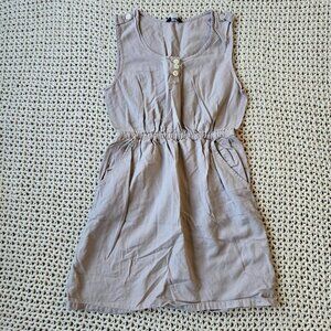 J, Crew Beige/Light Tan Sleeveless Cotton Blend Lightweight Dress Size 4